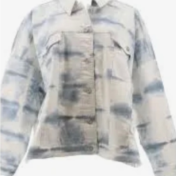 DG2 by Diane Gilman Tie Dye Denim
Printed Boxy Jacket SZ M - Picture 11 of 12